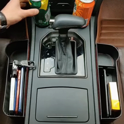 Luxe auto organizer bestuurder en bijrijder - autostoel opbergdoos met bekerhouder - opbergen auto accessoires - beschikbaar in 3 kleuren