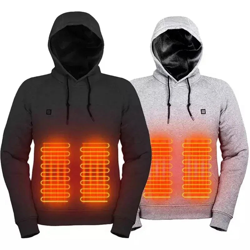 Elektrisch verwarmde hoodie - trui met 6 verwarmzones - Zeg vaarwel tegen de kou