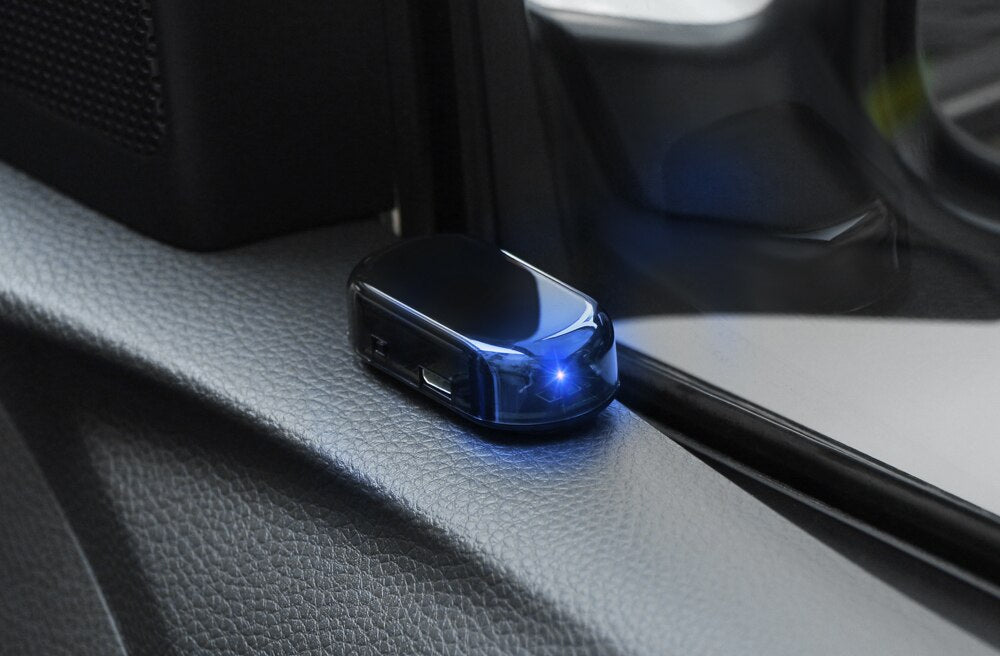 Solar powered anti diefstal led - Dummy - Alarmwaarschuwing - Knipperend - beveiligingslicht -Voorkom auto inbraak