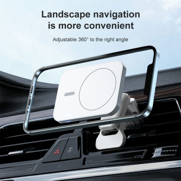 Draadloos laadstation voor in de auto - 15W snellader - iPhone 12 13 14 met magneet - draadloos uw smartphone opladen in elke auto