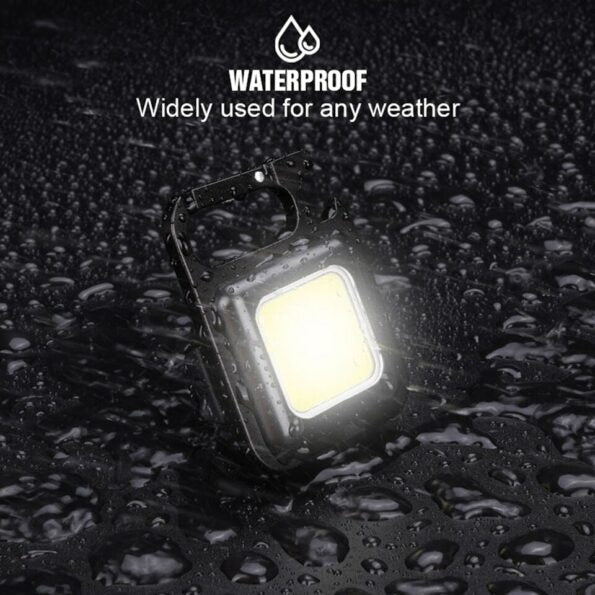 Mini LED lamp – Werklicht – Sleutelhanger – Magneet – Flesopener – Multifunctioneel – Kamperen – 4 verschillende lichtmodi – Oplaadbaar via USB – Onmisbare tool voor aan je sleutelbos of in de werkplaats