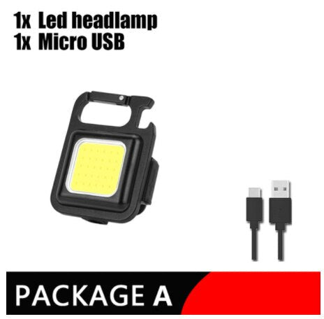 Mini LED lamp – Werklicht – Sleutelhanger – Magneet – Flesopener – Multifunctioneel – Kamperen – 4 verschillende lichtmodi – Oplaadbaar via USB – Onmisbare tool voor aan je sleutelbos of in de werkplaats