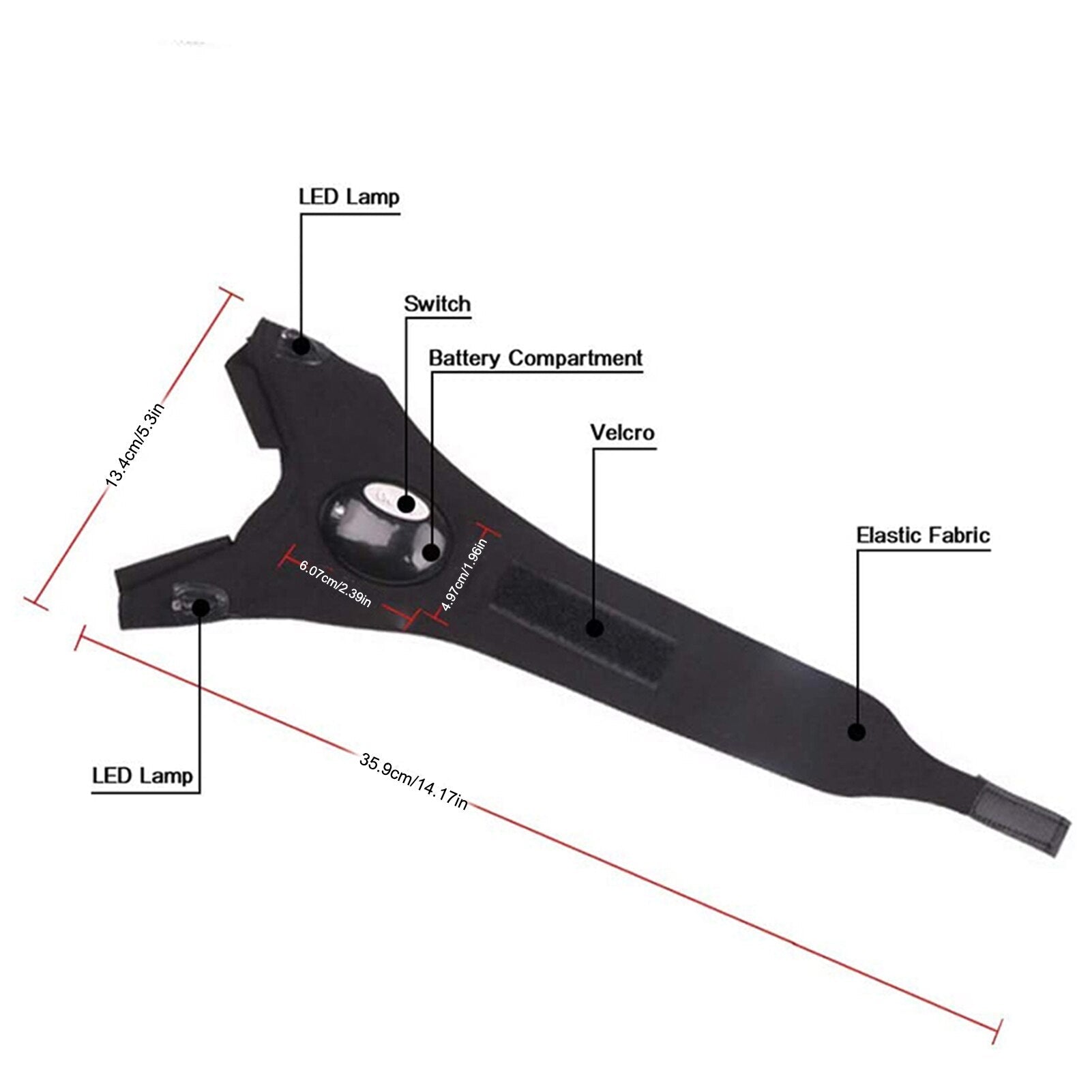 Handstraps met verlichting - super item tijdens werken op donkere plekken - reparatie - camping - sporten - vissen