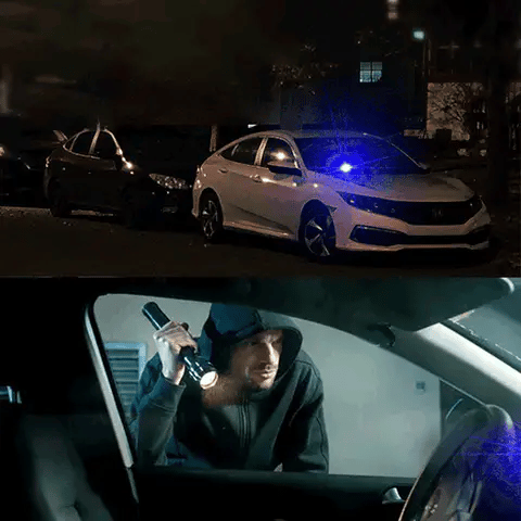 Solar powered anti diefstal led - Dummy - Alarmwaarschuwing - Knipperend - beveiligingslicht -Voorkom auto inbraak