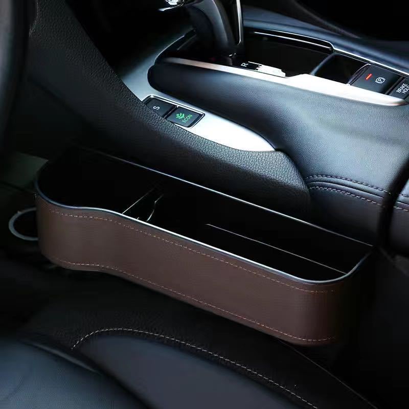 Luxe auto organizer bestuurder en bijrijder - autostoel opbergdoos met bekerhouder - opbergen auto accessoires - beschikbaar in 3 kleuren