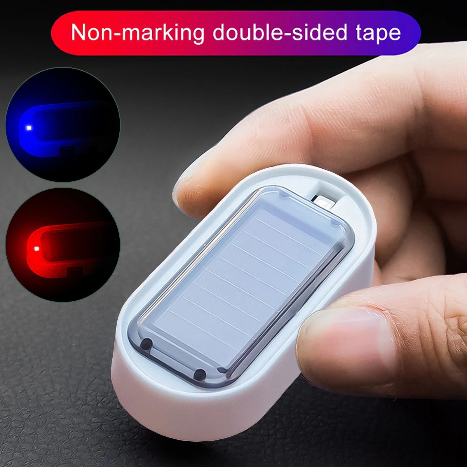 Solar powered anti diefstal led - Dummy - Alarmwaarschuwing - Knipperend - beveiligingslicht -Voorkom auto inbraak