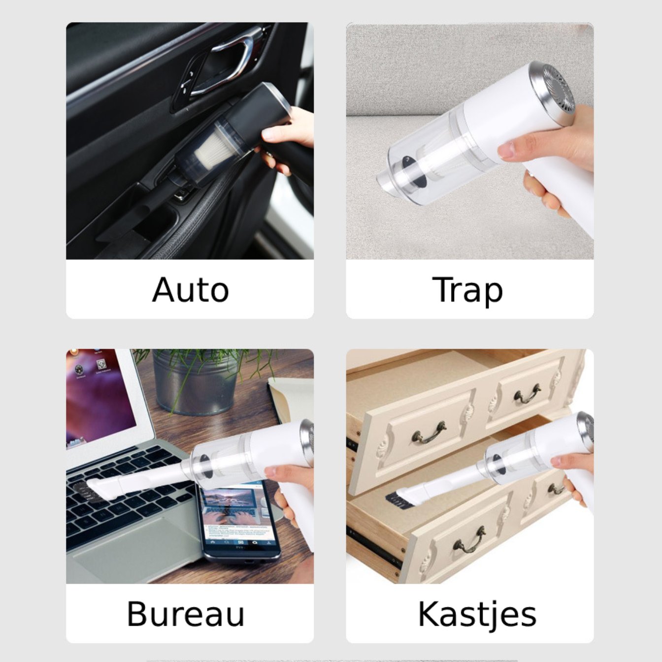 Stofzuiger snoerloos - oplaadbare kruimeldief - auto kantoor en keuken gemakkelijk schoon - snel schoon zonder gedoe - handig voor onderweg